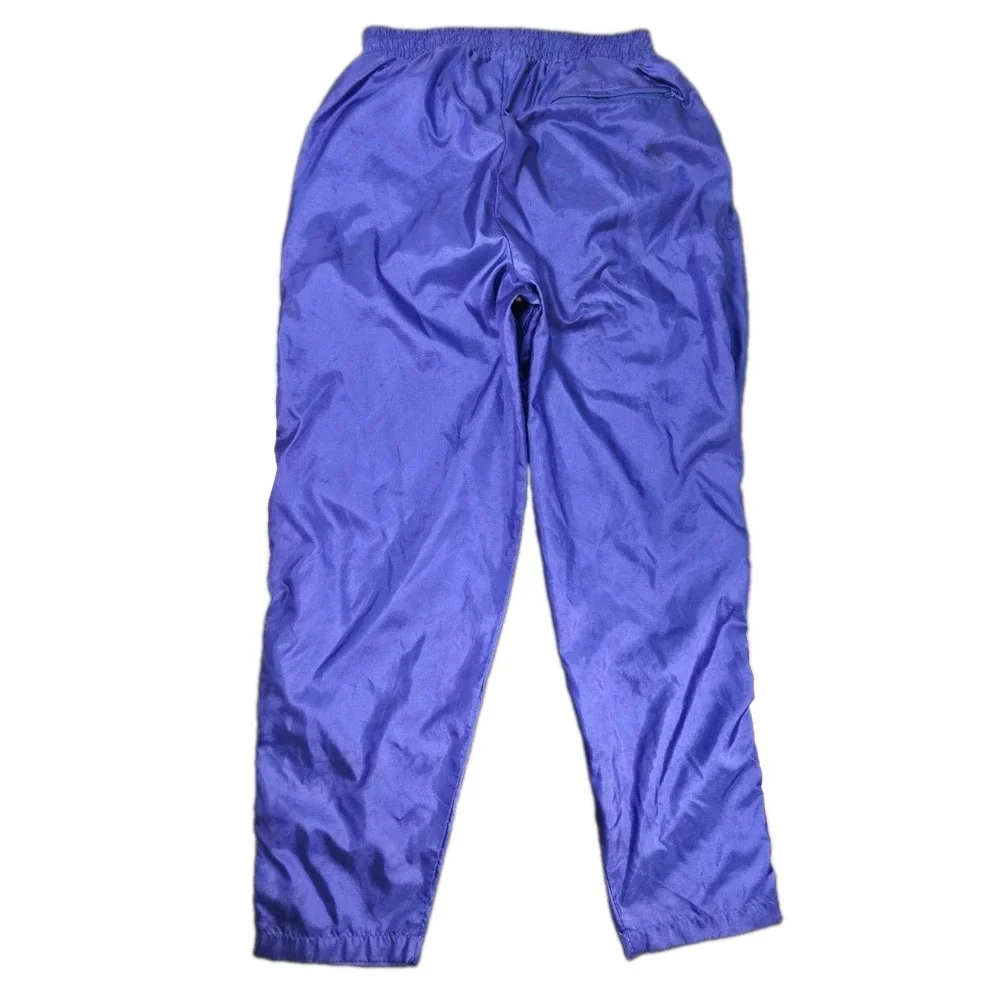 VTG Nike 90s Gray Tag Mens L Purple Nylon Windbreaker  Ripstop Ankle Zip Pants